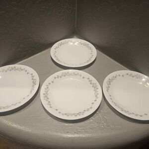 Corelle Ribbon Bouquet Dessert Plates 6 3/4" Set of 4